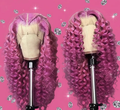 Brazilian Water Curly Glueless Wear and Go Loose Deep Wave 
HD Human Hair Lace Wig - Full 13x4 Coverage & Pre-Plucked Natural Hairline - only 36 inch length available ***