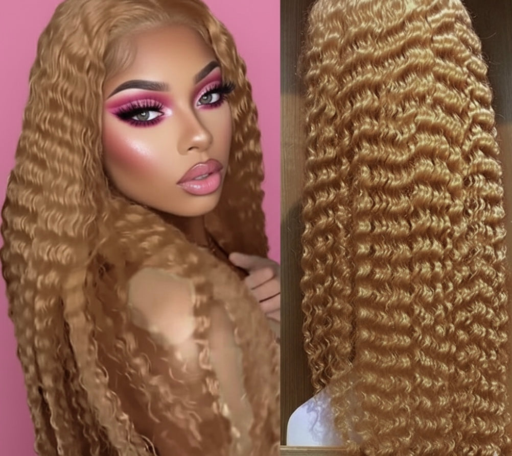 Brazilian Water Curly Glueless Wear and Go Loose Deep Wave 
HD Human Hair Lace Wig - Full 13x4 Coverage & Pre-Plucked Natural Hairline - only 36 inch length available ***