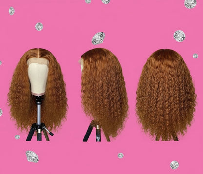 Brazilian Water Curly Glueless Wear and Go Loose Deep Wave 
HD Human Hair Lace Wig - Full 13x4 Coverage & Pre-Plucked Natural Hairline - only 36 inch length available ***